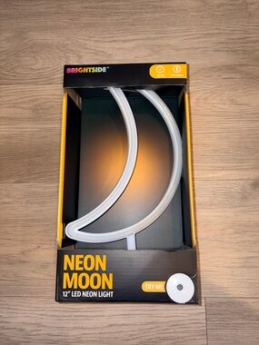 BRIGHTSIDE Neon Moon 12" LED Neon Light - White